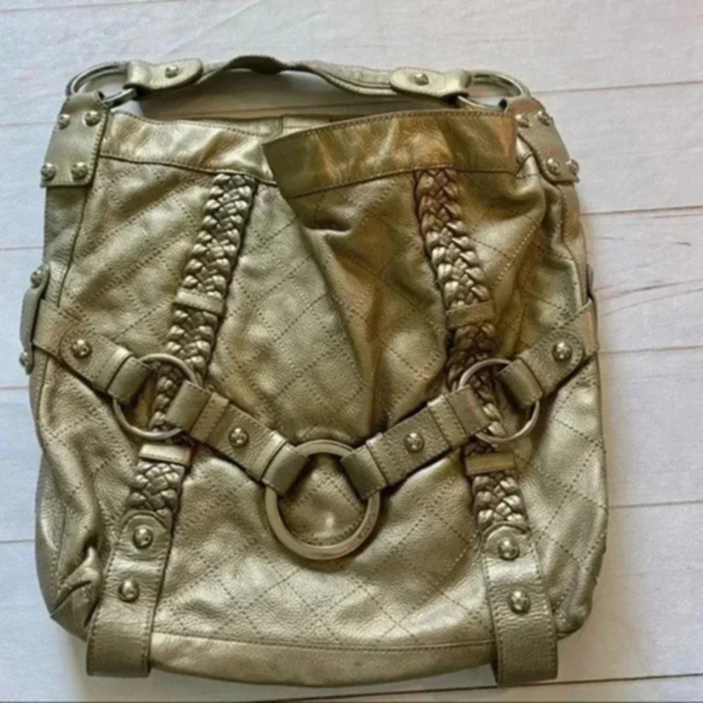 Isabella Fiore Carina Gold Hobo, Shoulder Bag, Stainless Hardware Handba…